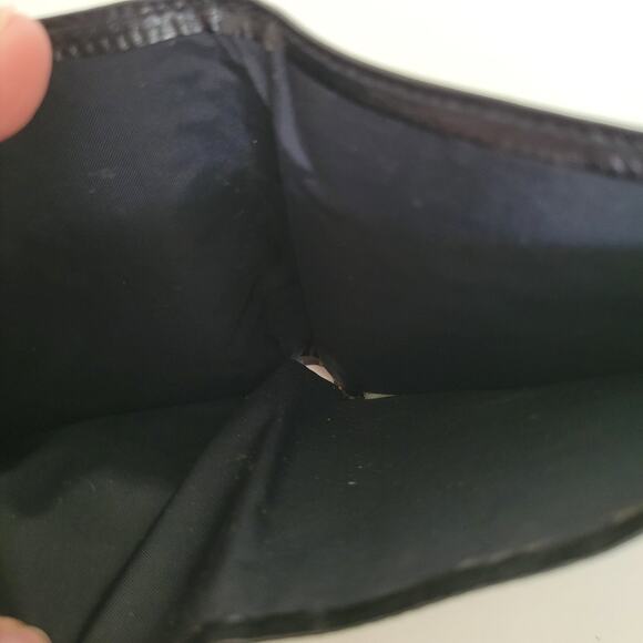 Dunhill Designer Mens Wallet Black Bifold Leather Folding Medium Logo Vintage - Picture 6 of 11